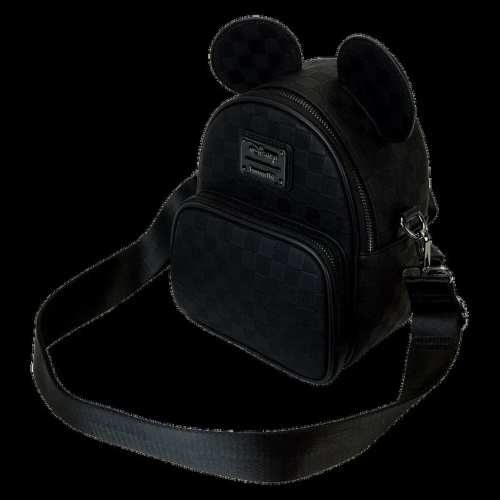 Mickey Mouse Checkered Texture Convertible Mini Backpack & Crossbody Bag NWT​